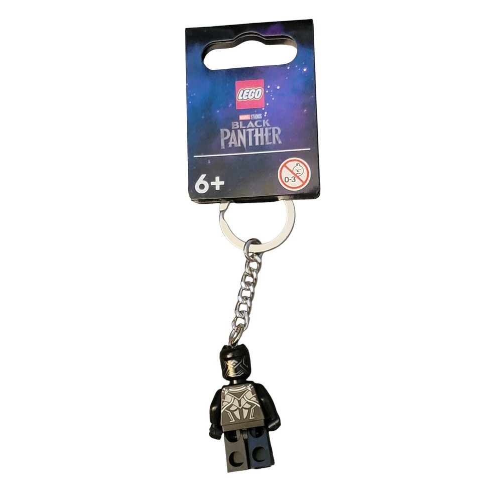 LEGO Black Panther Keychain Marvel Studios Unisex OS Black New 854189 T'Challa - Picture 1 of 6